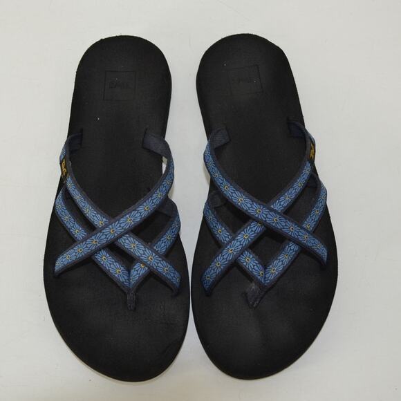 Teva Women's Olowahu flip-flop sandal Kaleidoscope Blissful Blue - Picture 10 of 16